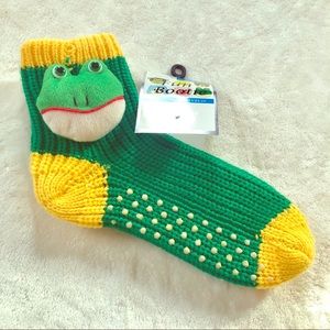 NWT Cute Frog Bootie Socks